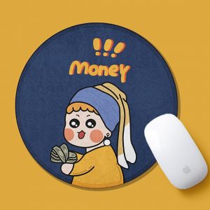 Cute Cartoon Circle Mousepad – Money