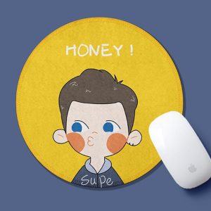 Cute Cartoon Circle Mousepad – Honey