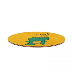 Cute Cartoon Circle Mousepad – Crocodile