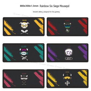 Cute Rainbow Six Siege 800x300mm Rubber Super Large PC Gaming Mousepad